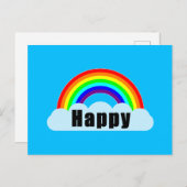 RAINBOW - Happy Postkarte (Vorne/Hinten)