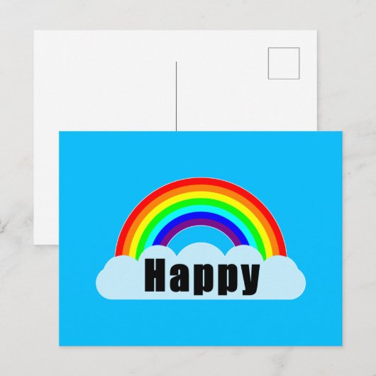 RAINBOW - Happy Postkarte (Vorne/Hinten)