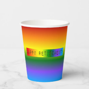 Rainbow Happy Retirement! Pappbecher