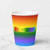 Rainbow Happy Retirement! Pappbecher (Vorderseite)