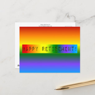 Rainbow Happy Retirement! Postkarte