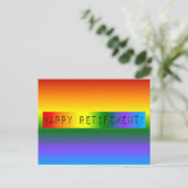 Rainbow Happy Retirement! Postkarte (Stehend Vorderseite)
