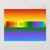 Rainbow Happy Retirement! Postkarte (Vorderseite)