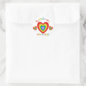 Rainbow Happy Runder Aufkleber (Tasche)