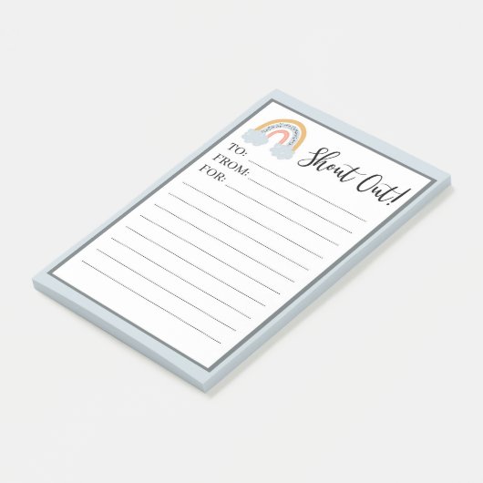 Rainbow Happy Teacher Mail Post Hinweise Post-it Klebezettel (angewinkelt)