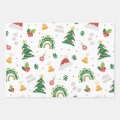Rainbow Happy Weihnachtsblatt Geschenkpapier Set (Vorderseite 3)