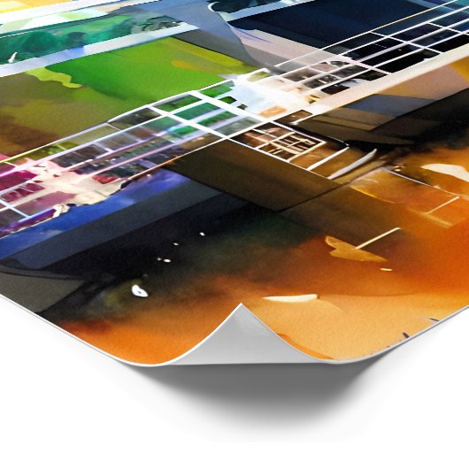 Rainbow Harbour WaterColor Poster (Ecke)