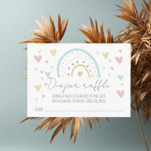 Rainbow-Hart-Kinderdusche Windeln Windelwindeln Begleitkarte