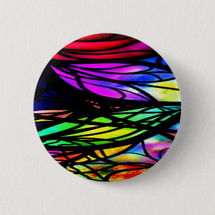 Rainbow-Hartglas-Farbiger Extravaganter Spaß Button