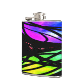 Rainbow-Hartglas-Farbiger Extravaganter Spaß Flachmann (Links)