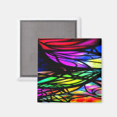 Rainbow-Hartglas-Farbiger Extravaganter Spaß Magnet (Vorderseite/Rückseite)