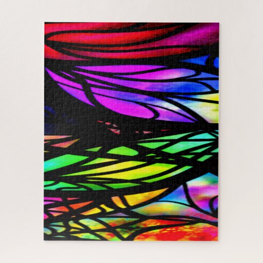 Rainbow-Hartglas-Farbiger Extravaganter Spaß Puzzle (Vertikal)