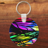 Rainbow-Hartglas-Farbiger Extravaganter Spaß Schlüsselanhänger (Vorderseite)