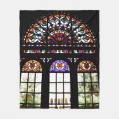 Rainbow-Hartglas-Fenster Fleecedecke (Vorderseite)