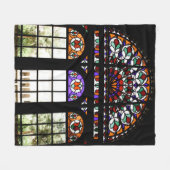 Rainbow-Hartglas-Fenster Fleecedecke (Vorderseite (Horizontal))