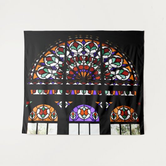 Rainbow-Hartglas-Fenster Wandteppich (Vorderseite (Horizontal))