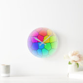 Rainbow-Hartglas Runde Wanduhr (Zuhause)