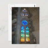 Rainbow-Hartglasfenster Postkarte (Vorne/Hinten)