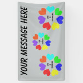 Rainbow Harts Custom Banner der interrassischen Li (Vertikal)