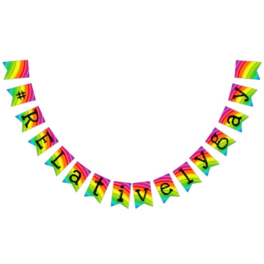 Rainbow Hashtag Frack Bunting Banner (Alle)