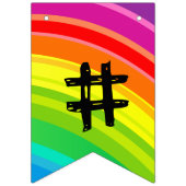 Rainbow Hashtag Frack Bunting Banner (Zweite Fahne)