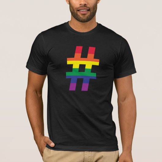 Rainbow Hashtag T-Shirt (Vorderseite)