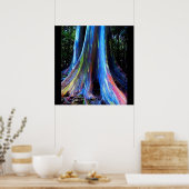 RAINBOW HAWAII EUCALYPTUS TREE-Plakat Poster (Küche)