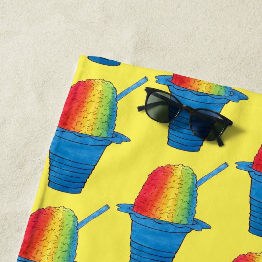 Rainbow Hawaiian Rainbow Shave Ice Dessert Hawaii Strandtuch (Beispiel)