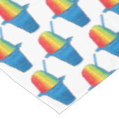 Rainbow Hawaiian Rainbow Shave Ice Dessert Hawaii Tischdecke (Schrägansicht)