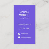 Rainbow Healing Hand Bodywork Massage Herz Visitenkarte (Rückseite)