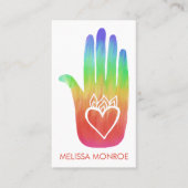 Rainbow Healing Hand Bodywork Massage Visitenkarte (Vorderseite)