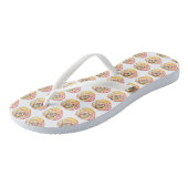 Rainbow Healing Hope Spiral Flip Flops Badesandalen (Schrägansicht)