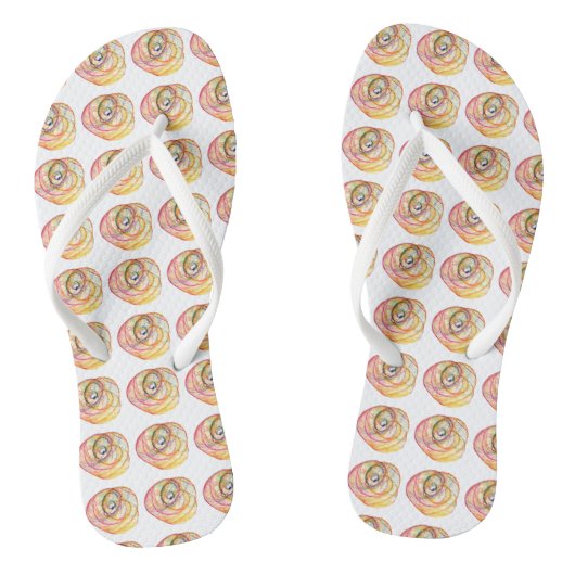 Rainbow Healing Hope Spiral Flip Flops Badesandalen (Fußbett)