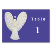 Rainbow Hearguardian Angel Custom Table Cards Tischnummer (Rückseite)