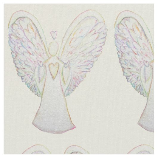 Rainbow Hearguardian Angel Kunststoffe Stoff (Nahaufnahme)