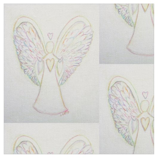 Rainbow Hearguardian Angel Kunststoffe Stoff (Nahaufnahme)