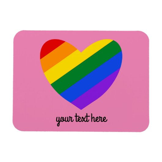 Rainbow Heart #1 Magnet (Horizontal)