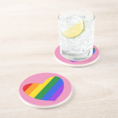 Rainbow Heart #1 Untersetzer (Seite)