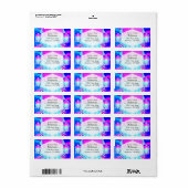 Rainbow Heart and Angel Wings Adressaufkleber (Vorne)