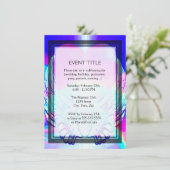 Rainbow Heart and Angel Wings Einladung (Stehend Vorderseite)