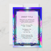 Rainbow Heart and Angel Wings Einladung (Vorderseite)