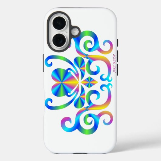 Rainbow Heart and Lily Case-Mate iPhone Hülle (Rückseite)