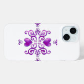 Rainbow Heart and Lily Case-Mate iPhone Hülle (Rückseite (Horizontal))