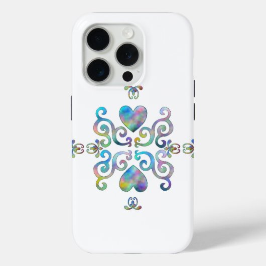 Rainbow Heart and Lily Case-Mate iPhone Hülle (Rückseite)