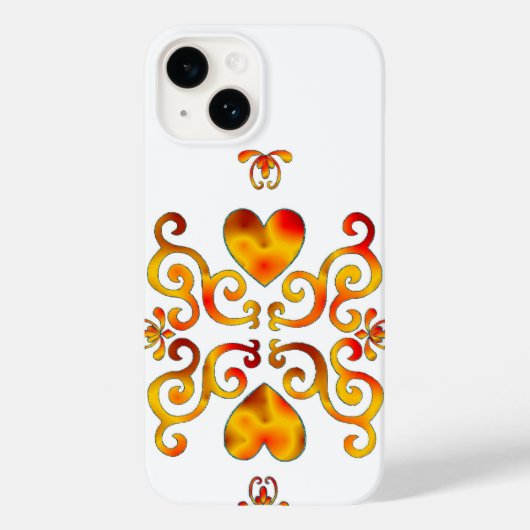 Rainbow Heart and Lily Case-Mate iPhone Hülle (Rückseite)
