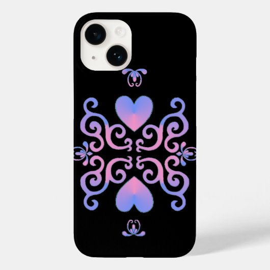 Rainbow Heart and Lily Case-Mate iPhone Hülle (Rückseite)