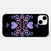 Rainbow Heart and Lily Case-Mate iPhone Hülle (Rückseite (Horizontal))
