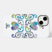 Rainbow Heart and Lily Case-Mate iPhone Hülle (Rückseite (Horizontal))