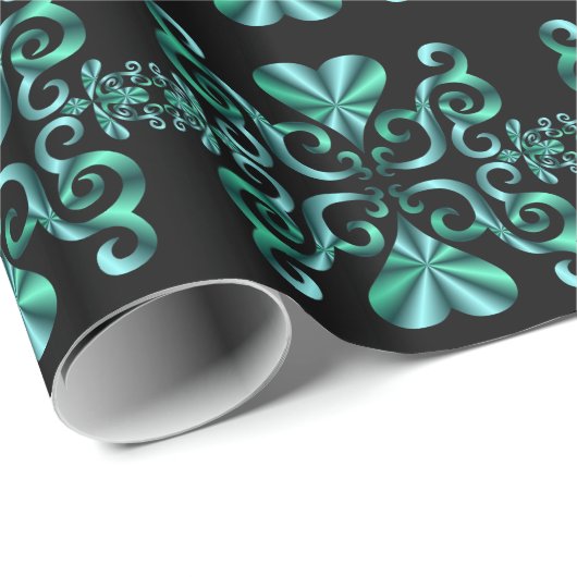 Rainbow Heart and Lily Geschenkpapier (Rolleneckpunkt)