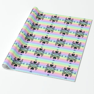 Rainbow Heart and Lily Geschenkpapier